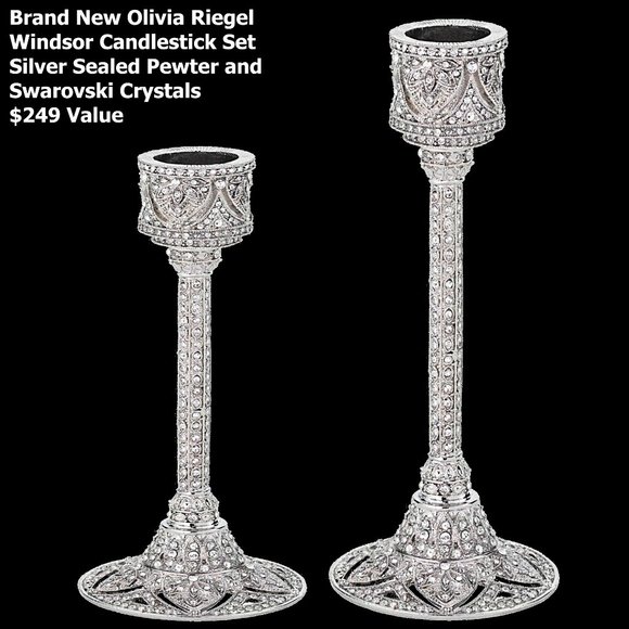 NIB: Olivia Riegel Windsor Candlestick Set